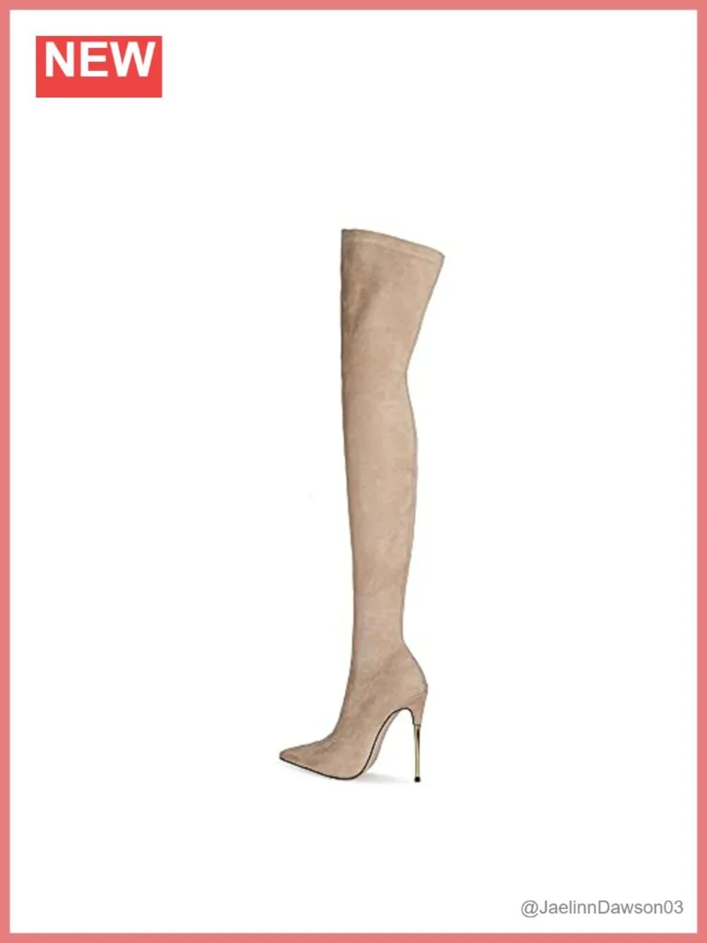 Suede Leather Pointed Toe Stiletto Super High Heel Over-the-Knee Boots for